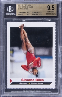 2014 SI For Kids #292 Simone Biles Rookie Card - BGS GEM MINT 9.5 - Highest Known Example!